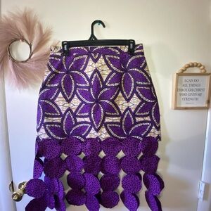 Elegant Purple Patterned Skirt
